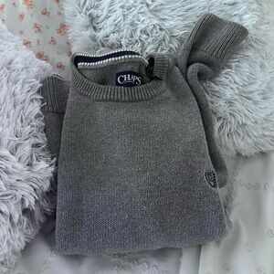 Chaps Heather Gray Knit Pullover